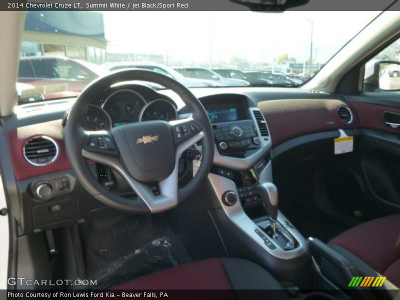 Summit White / Jet Black/Sport Red 2014 Chevrolet Cruze LT