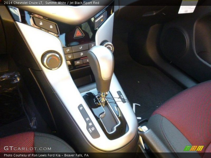Summit White / Jet Black/Sport Red 2014 Chevrolet Cruze LT