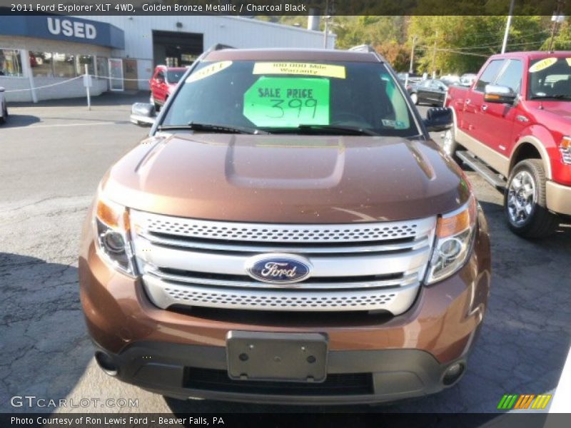 Golden Bronze Metallic / Charcoal Black 2011 Ford Explorer XLT 4WD