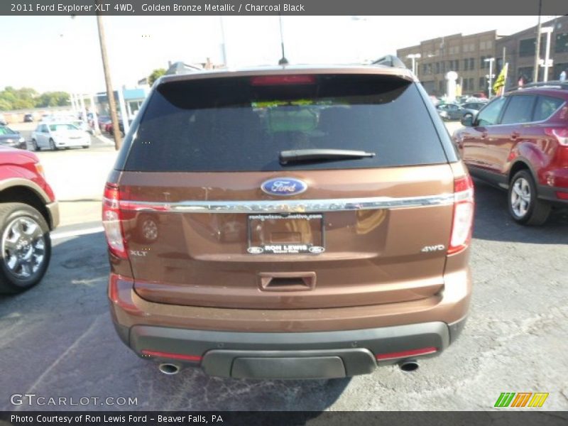 Golden Bronze Metallic / Charcoal Black 2011 Ford Explorer XLT 4WD