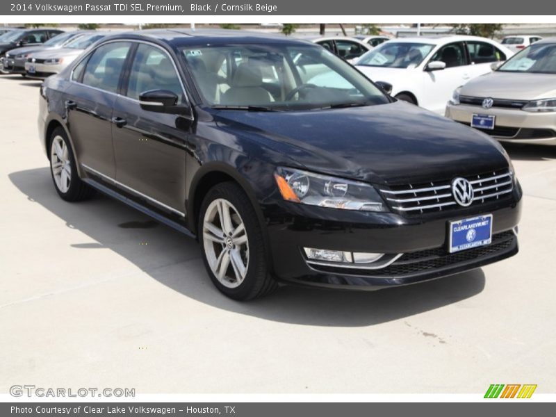 Black / Cornsilk Beige 2014 Volkswagen Passat TDI SEL Premium