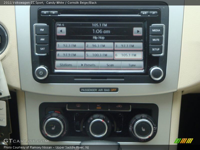 Candy White / Cornsilk Beige/Black 2011 Volkswagen CC Sport