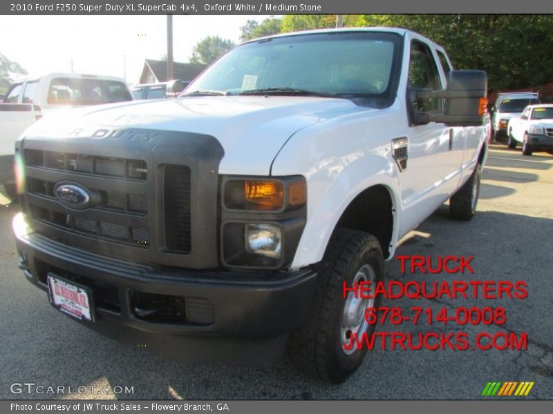 Oxford White / Medium Stone 2010 Ford F250 Super Duty XL SuperCab 4x4