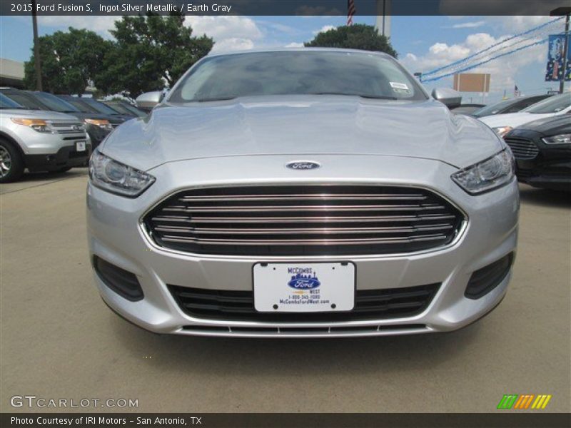 Ingot Silver Metallic / Earth Gray 2015 Ford Fusion S