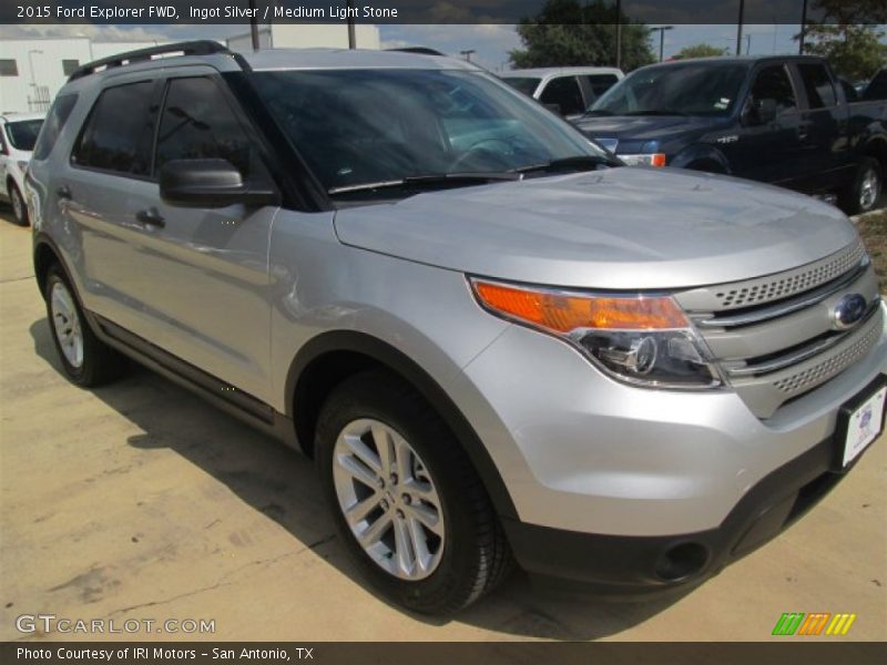 Ingot Silver / Medium Light Stone 2015 Ford Explorer FWD