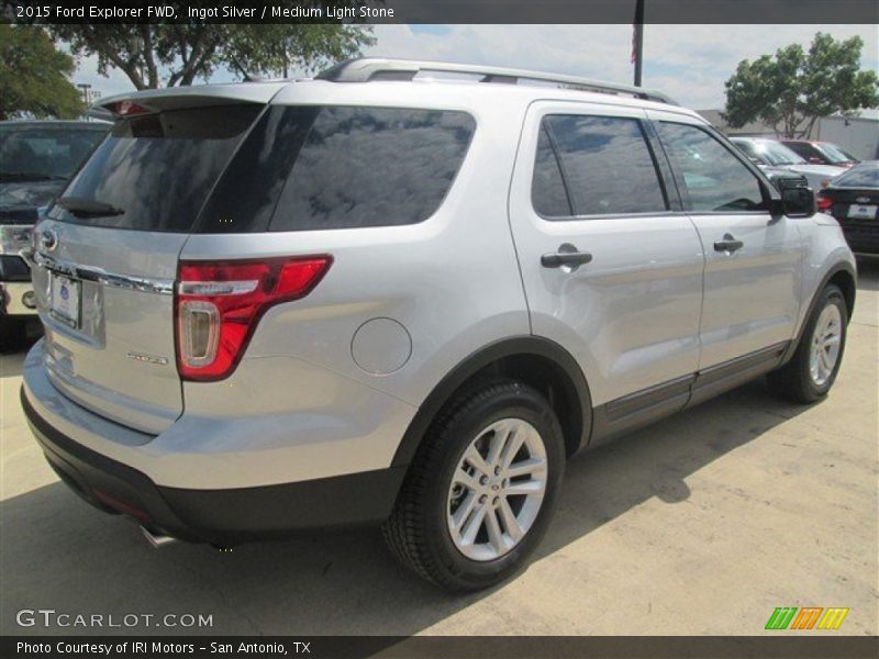 Ingot Silver / Medium Light Stone 2015 Ford Explorer FWD