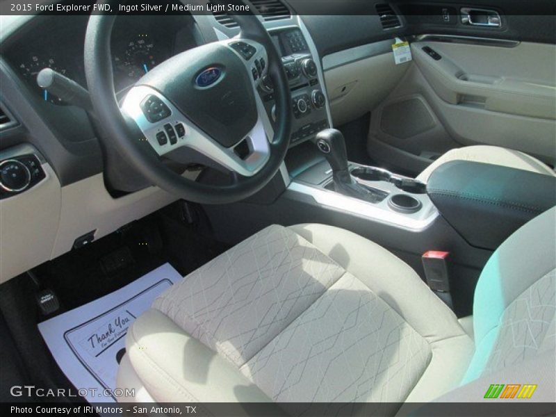 Ingot Silver / Medium Light Stone 2015 Ford Explorer FWD