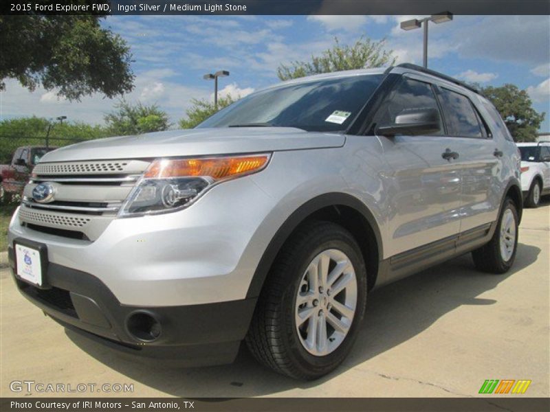 Ingot Silver / Medium Light Stone 2015 Ford Explorer FWD