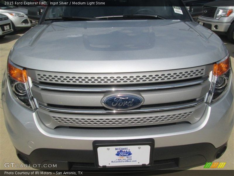 Ingot Silver / Medium Light Stone 2015 Ford Explorer FWD