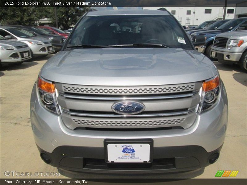 Ingot Silver / Medium Light Stone 2015 Ford Explorer FWD