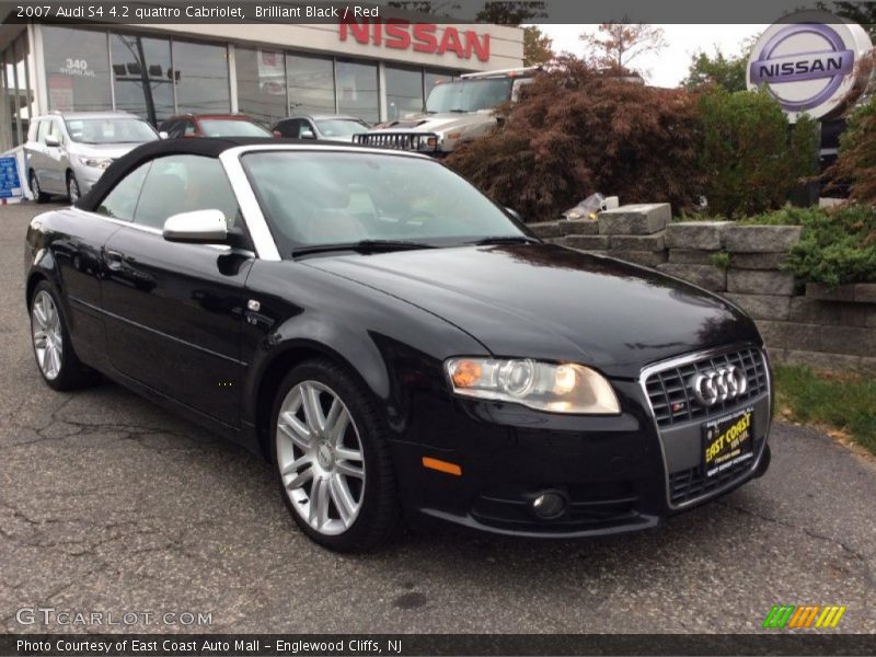 Brilliant Black / Red 2007 Audi S4 4.2 quattro Cabriolet