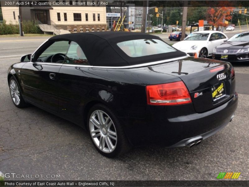 Brilliant Black / Red 2007 Audi S4 4.2 quattro Cabriolet
