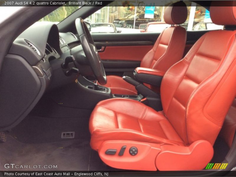 Brilliant Black / Red 2007 Audi S4 4.2 quattro Cabriolet
