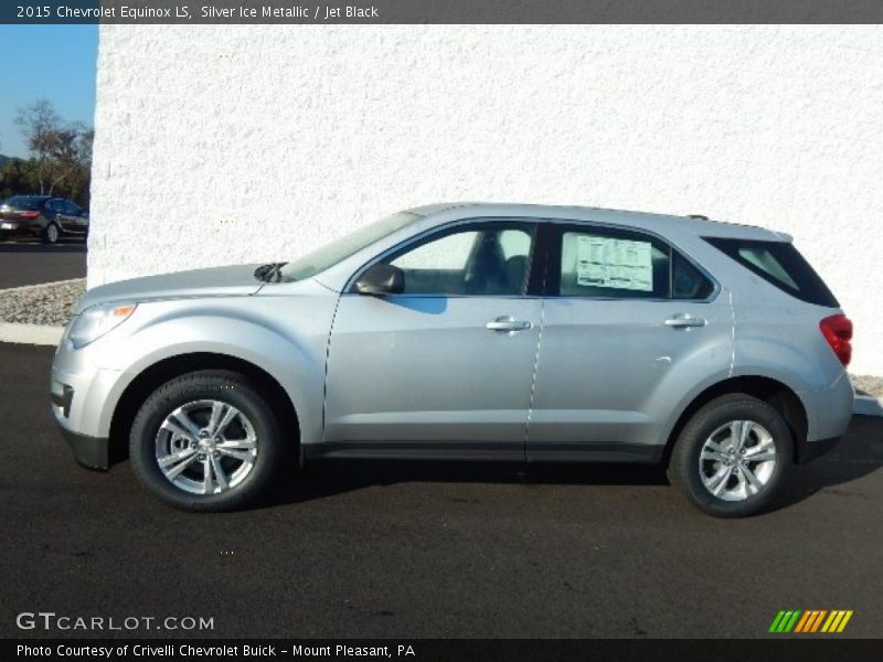 Silver Ice Metallic / Jet Black 2015 Chevrolet Equinox LS