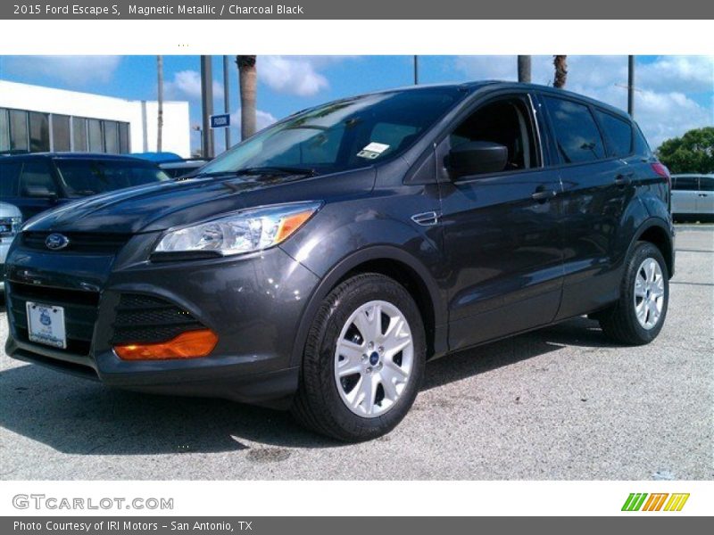 Magnetic Metallic / Charcoal Black 2015 Ford Escape S