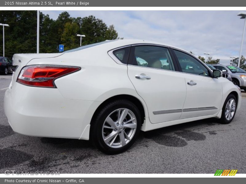 Pearl White / Beige 2015 Nissan Altima 2.5 SL