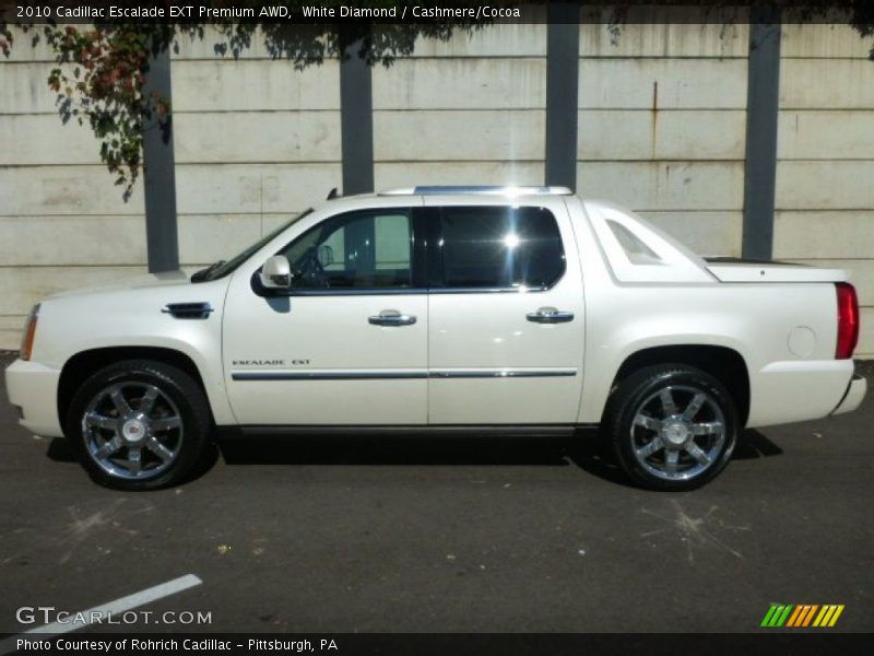 White Diamond / Cashmere/Cocoa 2010 Cadillac Escalade EXT Premium AWD