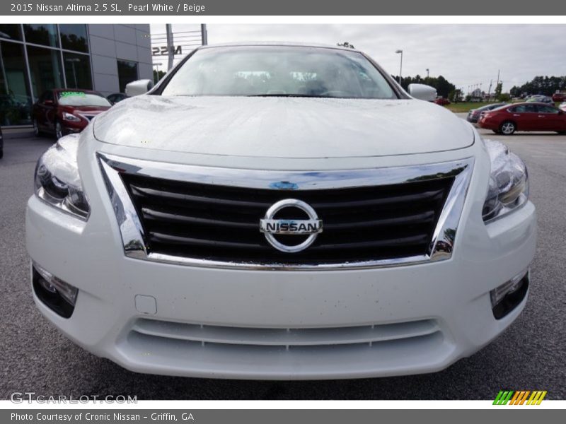 Pearl White / Beige 2015 Nissan Altima 2.5 SL