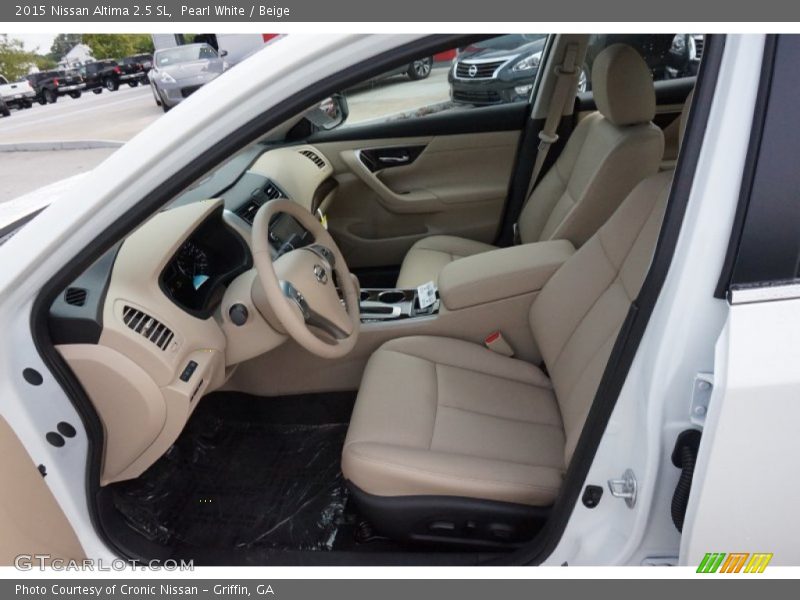 Pearl White / Beige 2015 Nissan Altima 2.5 SL