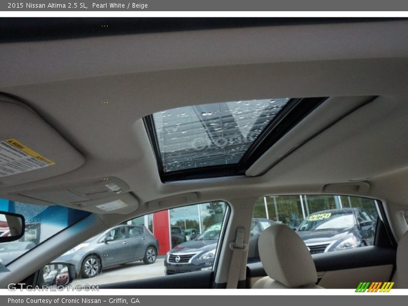 Pearl White / Beige 2015 Nissan Altima 2.5 SL
