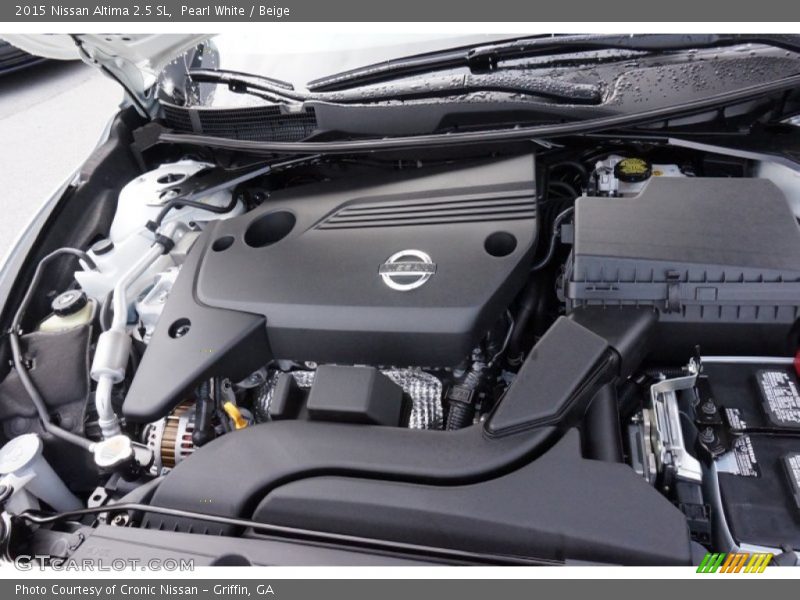 Pearl White / Beige 2015 Nissan Altima 2.5 SL