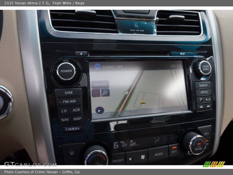 Pearl White / Beige 2015 Nissan Altima 2.5 SL