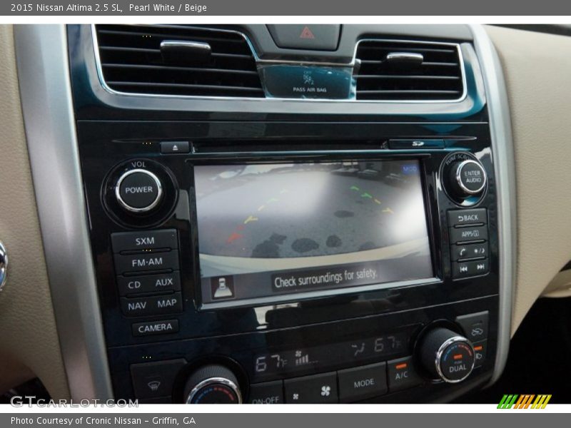 Pearl White / Beige 2015 Nissan Altima 2.5 SL