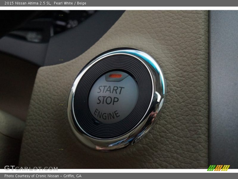 Pearl White / Beige 2015 Nissan Altima 2.5 SL