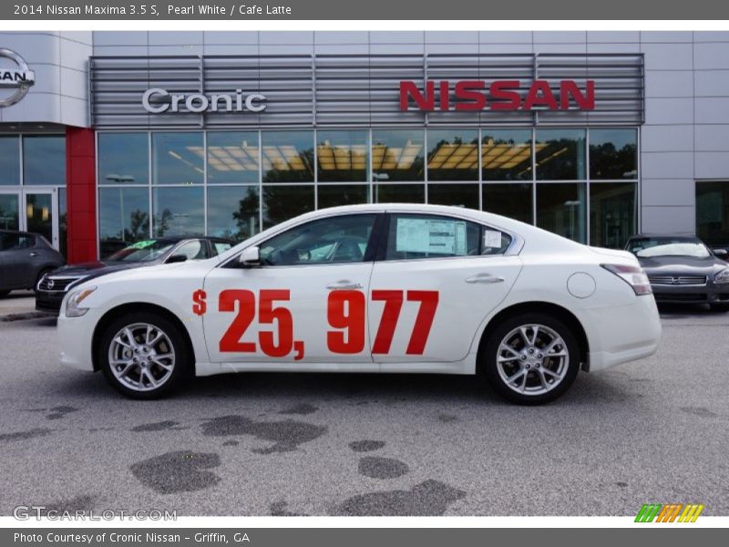 Pearl White / Cafe Latte 2014 Nissan Maxima 3.5 S
