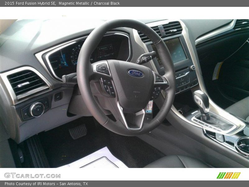Magnetic Metallic / Charcoal Black 2015 Ford Fusion Hybrid SE