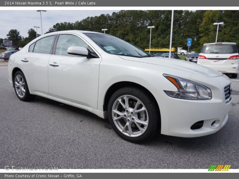 Pearl White / Cafe Latte 2014 Nissan Maxima 3.5 S