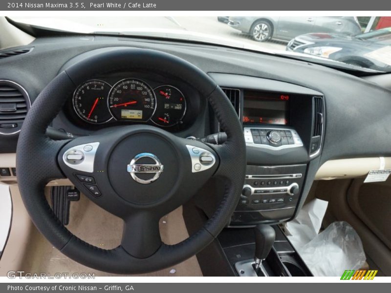 Pearl White / Cafe Latte 2014 Nissan Maxima 3.5 S