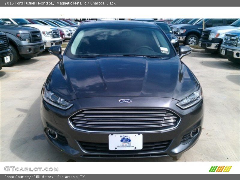 Magnetic Metallic / Charcoal Black 2015 Ford Fusion Hybrid SE