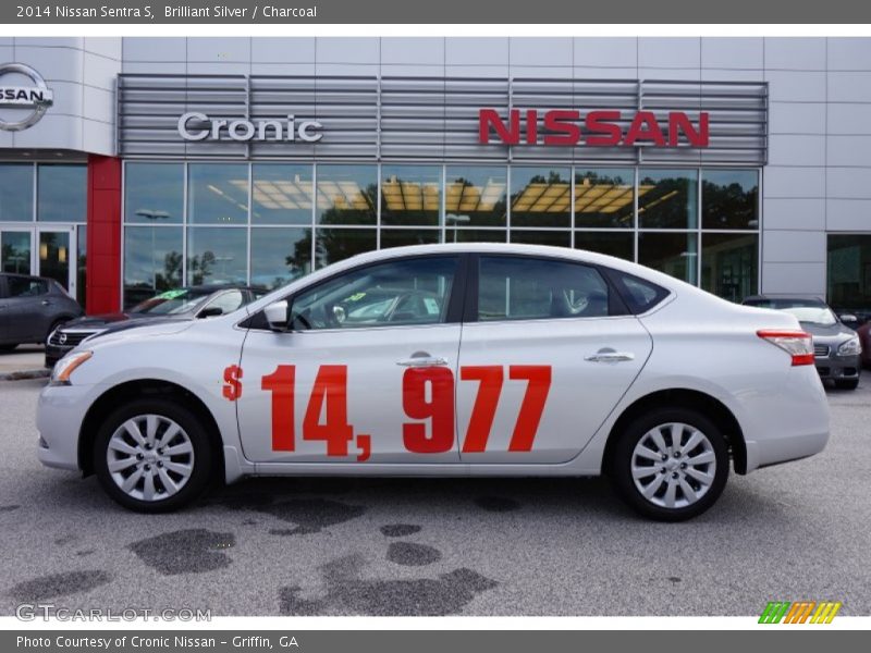 Brilliant Silver / Charcoal 2014 Nissan Sentra S
