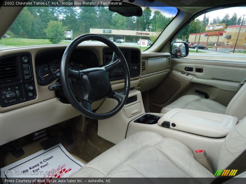 Indigo Blue Metallic / Tan/Neutral 2002 Chevrolet Tahoe LT 4x4