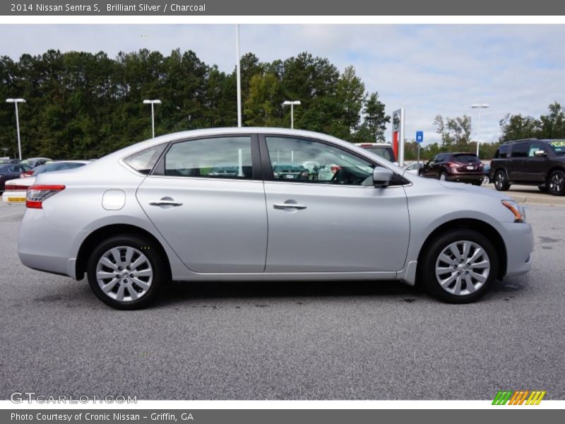 Brilliant Silver / Charcoal 2014 Nissan Sentra S