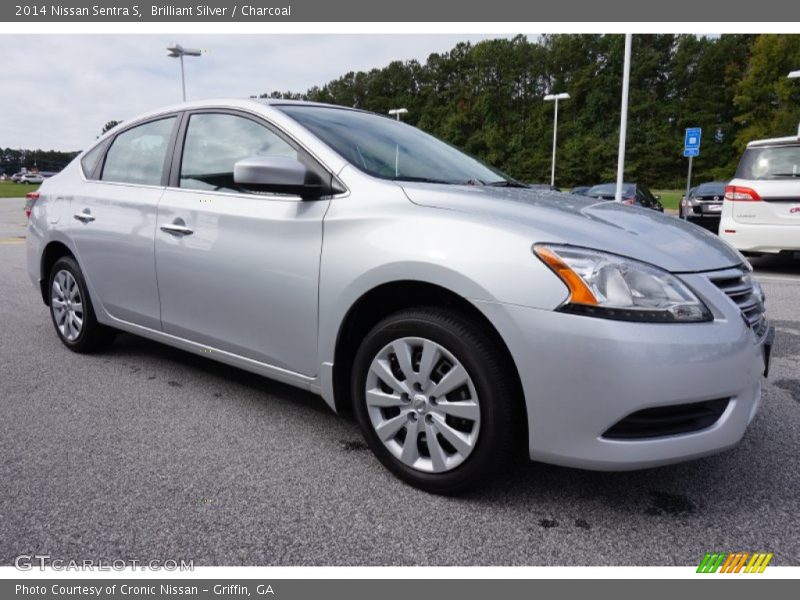 Brilliant Silver / Charcoal 2014 Nissan Sentra S