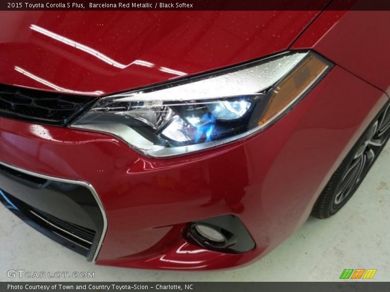 Barcelona Red Metallic / Black Softex 2015 Toyota Corolla S Plus