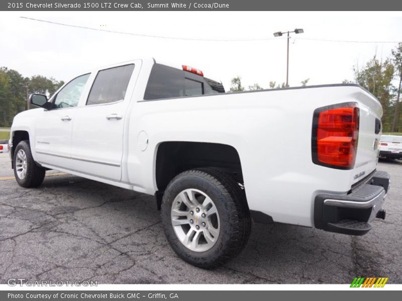 Summit White / Cocoa/Dune 2015 Chevrolet Silverado 1500 LTZ Crew Cab