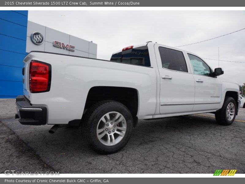 Summit White / Cocoa/Dune 2015 Chevrolet Silverado 1500 LTZ Crew Cab