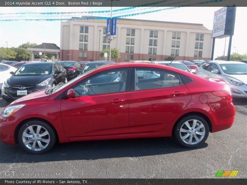 Boston Red / Beige 2014 Hyundai Accent GLS 4 Door