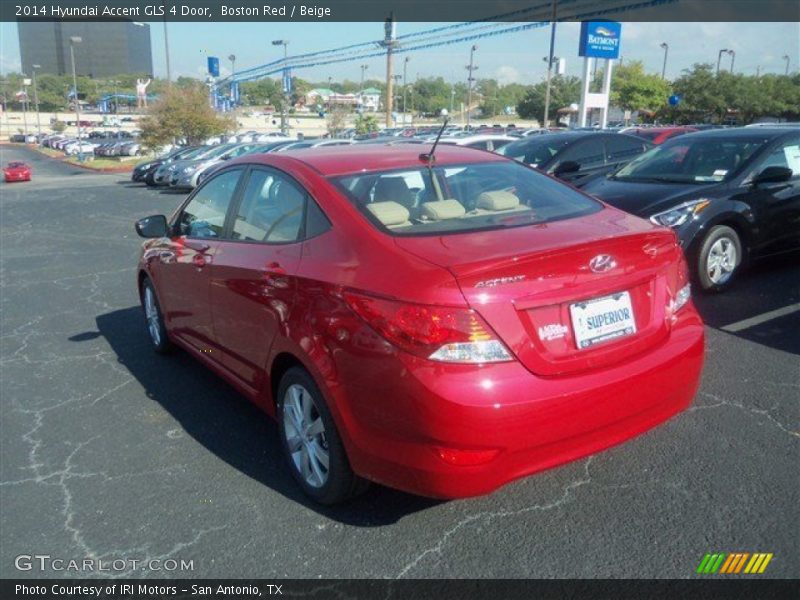 Boston Red / Beige 2014 Hyundai Accent GLS 4 Door