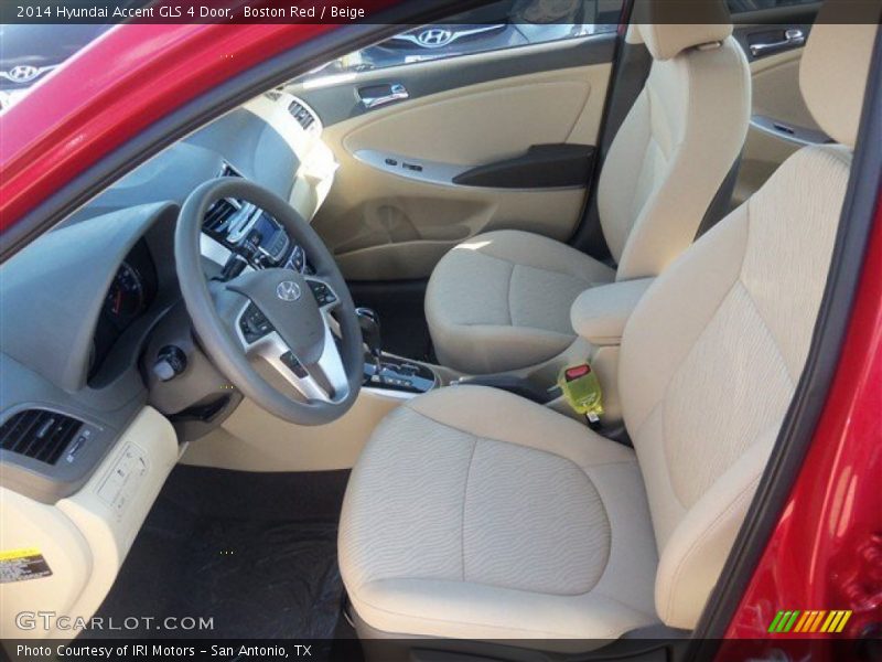 Boston Red / Beige 2014 Hyundai Accent GLS 4 Door