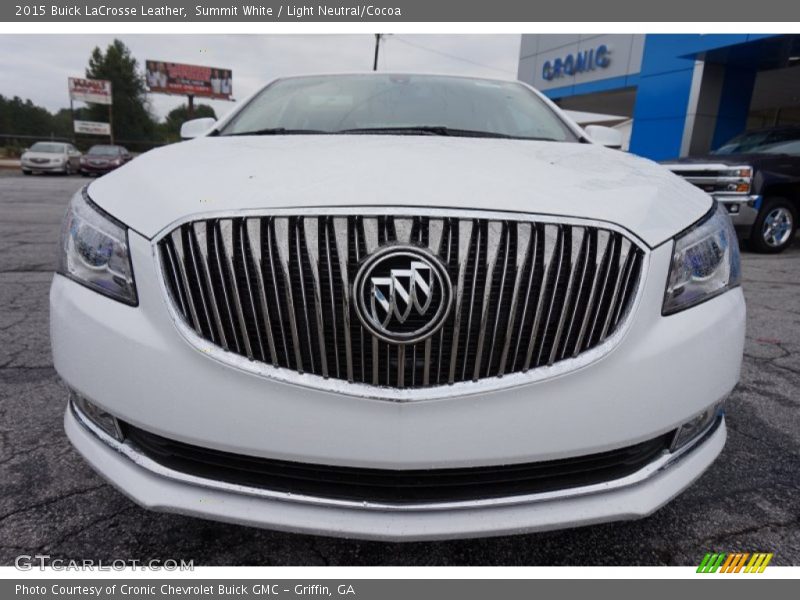 Summit White / Light Neutral/Cocoa 2015 Buick LaCrosse Leather