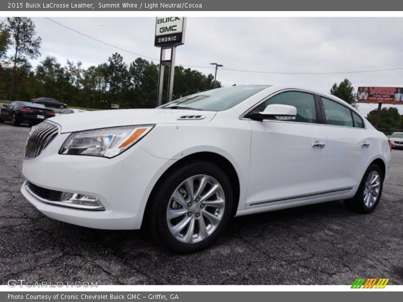 Summit White / Light Neutral/Cocoa 2015 Buick LaCrosse Leather