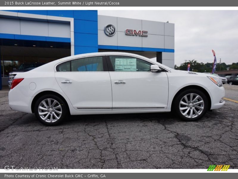 Summit White / Light Neutral/Cocoa 2015 Buick LaCrosse Leather