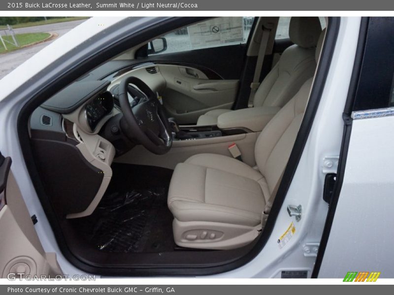 Summit White / Light Neutral/Cocoa 2015 Buick LaCrosse Leather