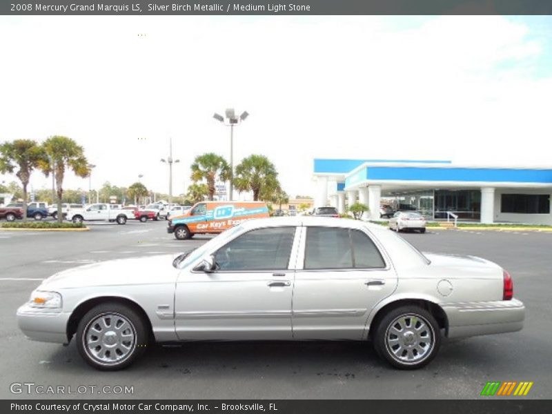 Silver Birch Metallic / Medium Light Stone 2008 Mercury Grand Marquis LS