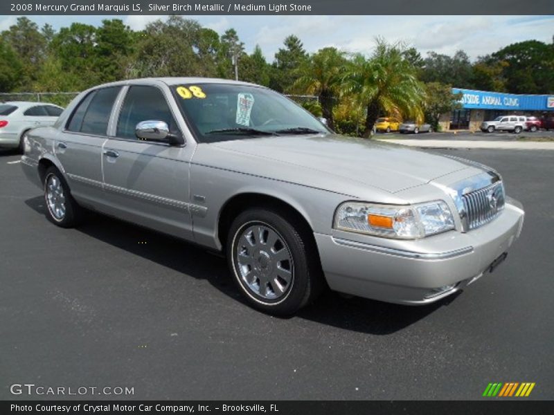 Silver Birch Metallic / Medium Light Stone 2008 Mercury Grand Marquis LS