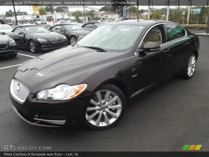 Claret Red Metallic / Barley Beige/Truffle Brown 2011 Jaguar XF Premium Sport Sedan